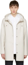 Stutterheim Stockholm Hooded Raincoat In Light Sand