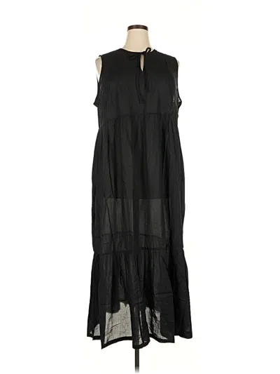 Pre-owned Lands' End Casual Dress In Black