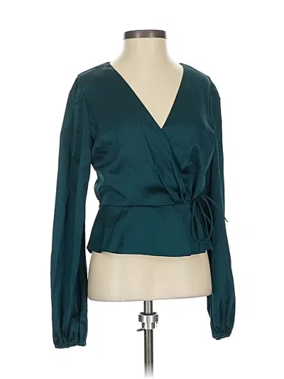 Pre-owned Abercrombie & Fitch Long Sleeve Blouse In Blue