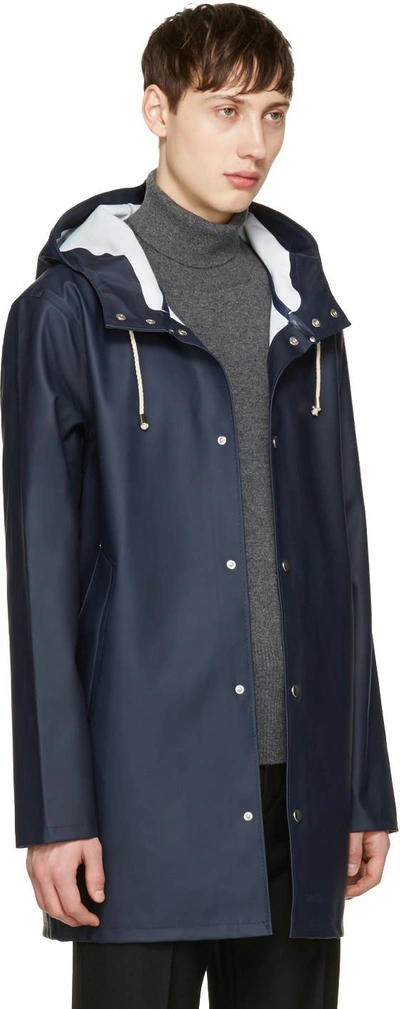 Shop Stutterheim Navy Stockholm Raincoat