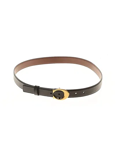 Pre-owned Coach Leather Belt In Black