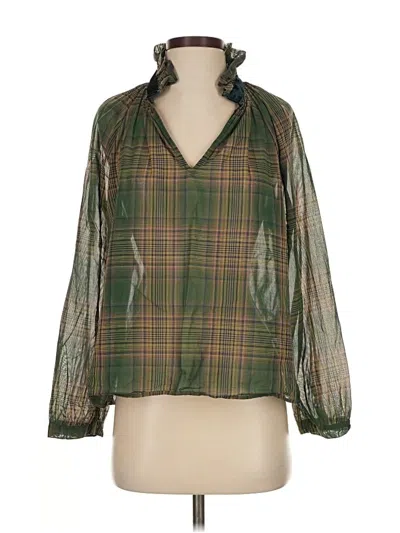 Pre-owned A Shirt Thing 3/4 Sleeve Blouse In Green