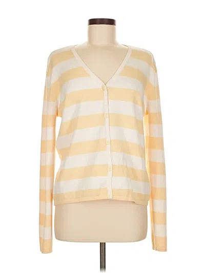 Pre-owned Lizsport Cardigan Sweater In Yellow