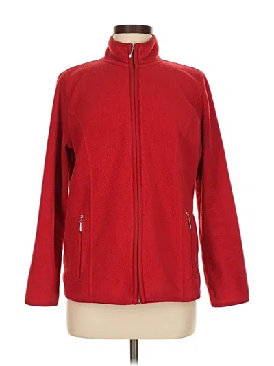 Pre-owned Karen Scott Cardigan Sweater In Red