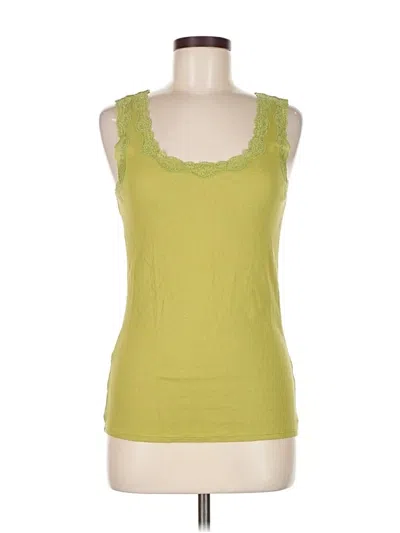 Pre-owned Jjill Tank Top Green Sweetheart Neckline Tops