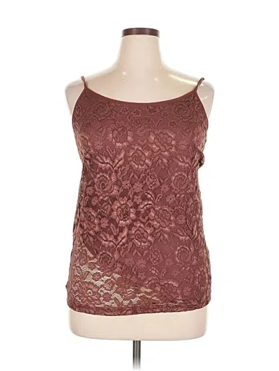Maurices Tank Top Burgundy Strapless Neckline Tops In Brown