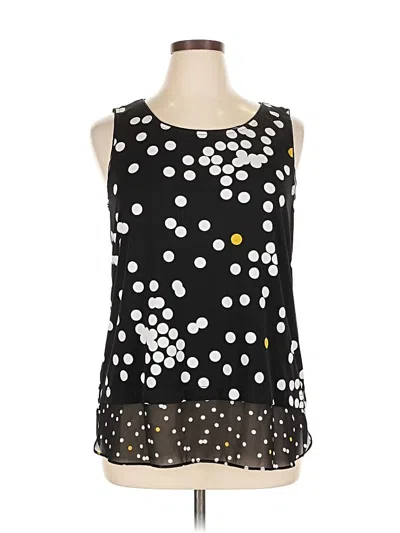 Pre-owned Alfani Sleeveless Blouse In Black