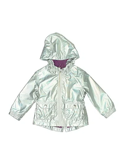 Pre-owned Cat & Jack Kids' Raincoat In Silver