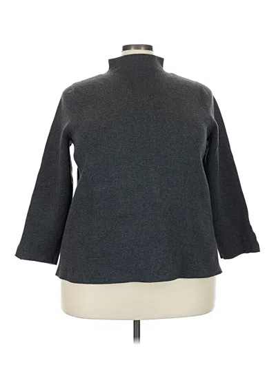 Pre-owned Jjill Turtleneck Sweater In Gray