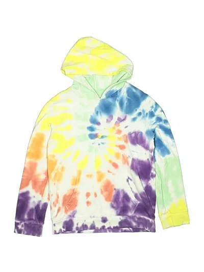 Pre-owned Lands' End Kids'  Pullover Hoodie In Yellow