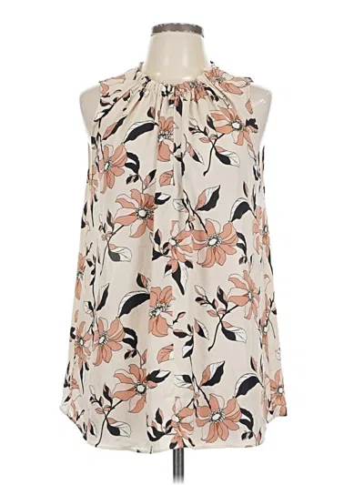 Pre-owned Ann Taylor Sleeveless Blouse In White