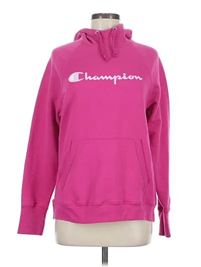 Pre-owned Champion Pullover Hoodie In Pink