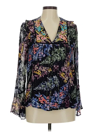 Pre-owned Vineet Bahl Long Sleeve Blouse In Black