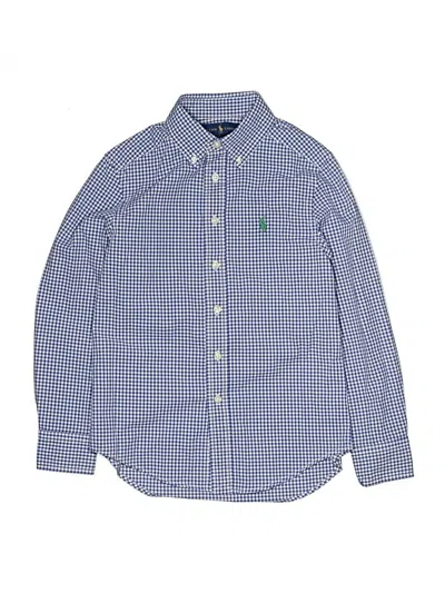 Pre-owned Ralph Lauren Kids' Long Sleeve Button Down Shirt In Blue