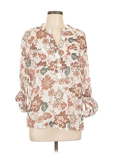 Pre-owned Carve Designs 3/4 Sleeve Blouse In White