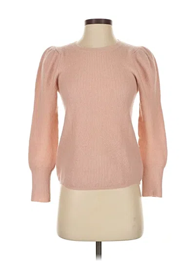 Pre-owned Minnie Rose Cashmere Pullover Sweater In Pink