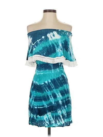 Pre-owned Assorted Brands Cocktail Dress In Blue