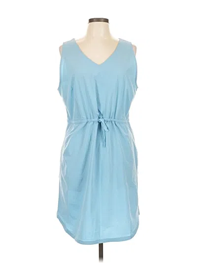 Pre-owned Eddie Bauer Casual Dress In Blue