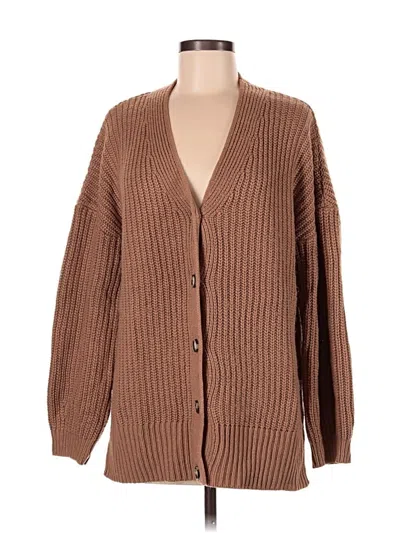 Pre-owned Fashion Cardigan Sweater In Brown