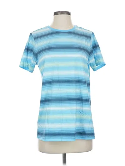 Pre-owned Lands' End Short Sleeve T-shirt In Blue