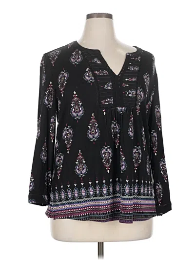 Daniel Rainn 3/4 Sleeve Blouse In Black