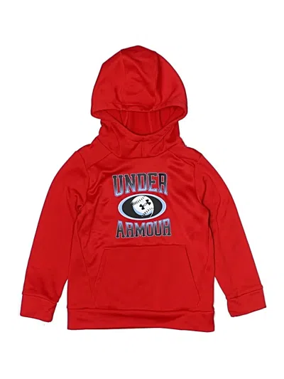 Pre-owned Under Armour Kids' Pullover Hoodie In Red