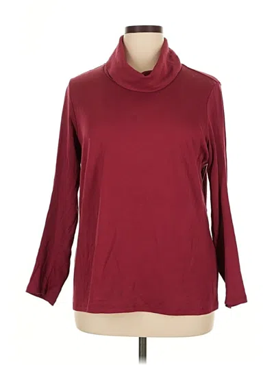 Pre-owned L.l.bean Turtleneck Sweater In Burgundy