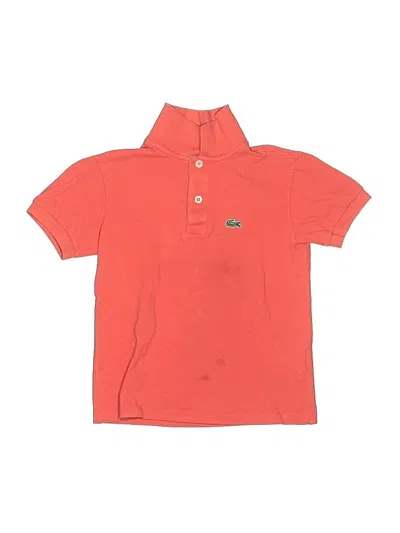Pre-owned Lacoste Kids' Short Sleeve Polo Shirt In Orange