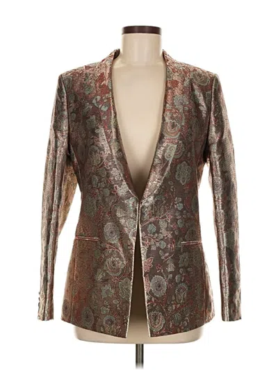 Pre-owned Asos Design Blazer Jacket In Brown