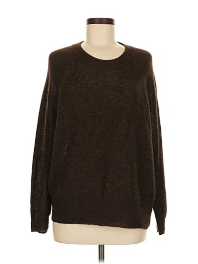 Pre-owned Madewell Wool Pullover Sweater In Brown