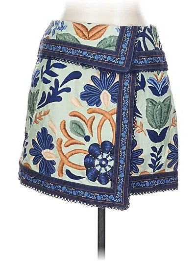 Farm Rio Casual Skirt In Blue