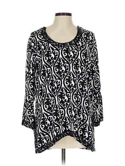 Pre-owned Escapada 3/4 Sleeve Blouse In Black