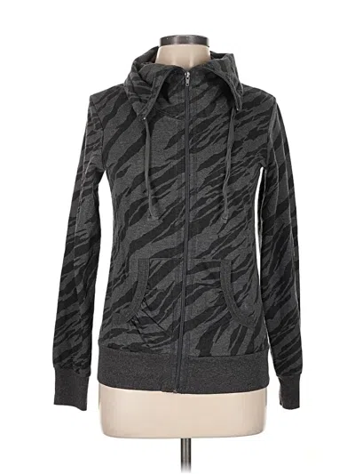 Pre-owned Assorted Brands Zip Up Hoodie In Black
