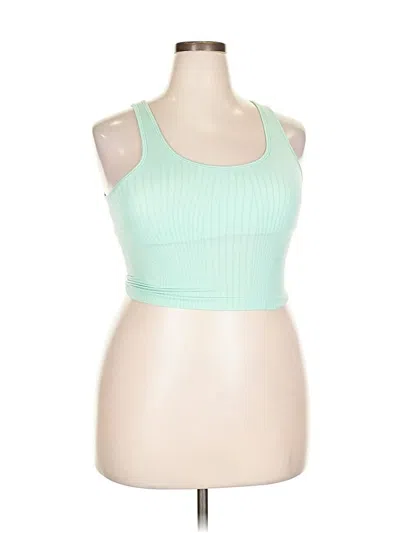 Pre-owned Unbranded Tank Top Green Strapless Neckline Tops