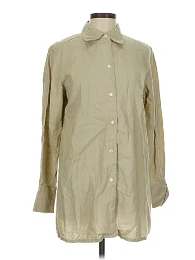 Pre-owned Valerie Stevens Long Sleeve Button Down Shirt In Brown