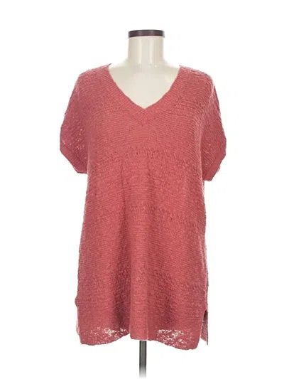 Pre-owned Jjill Poncho In Red