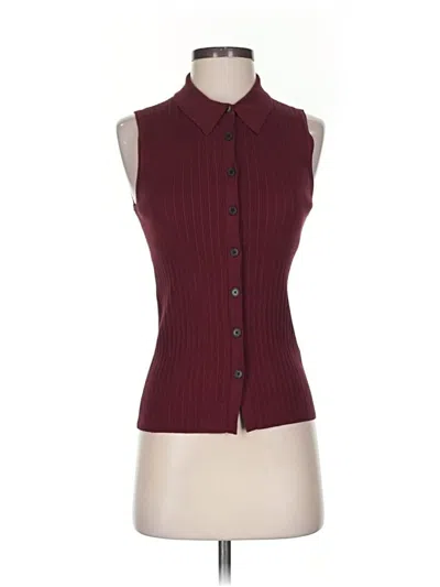 Pre-owned Madewell Sweater Vest In Burgundy