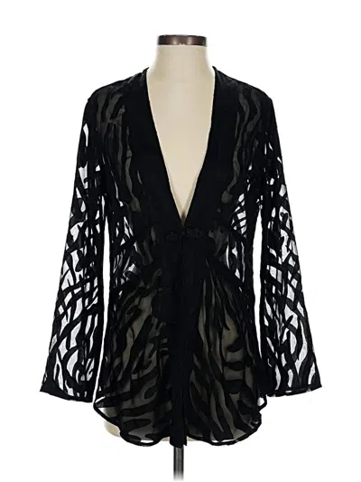 Pre-owned Additions By Chico's Kimono In Black