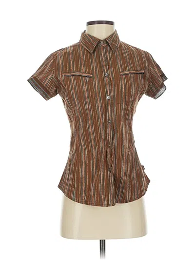 Pre-owned The North Face Short Sleeve Blouse In Brown