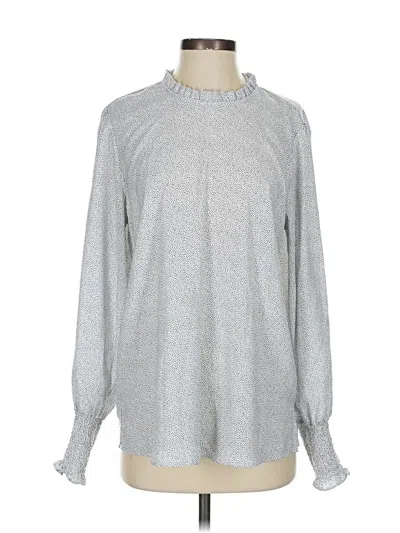 Pre-owned Maison D' Amelie Long Sleeve Blouse In White