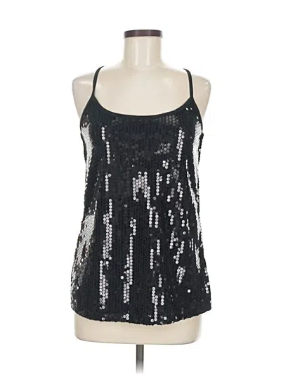 Pre-owned Lily White Sleeveless Top Silver Halter Neckline Tops