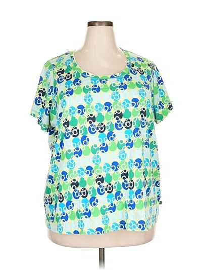 Pre-owned Lands' End Short Sleeve T-shirt In Green