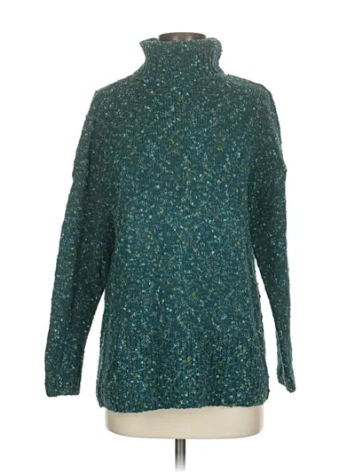 Pre-owned Jjill Turtleneck Sweater In Blue