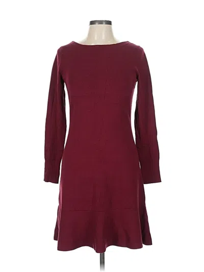Pre-owned Lark & Ro Casual Dress In Burgundy