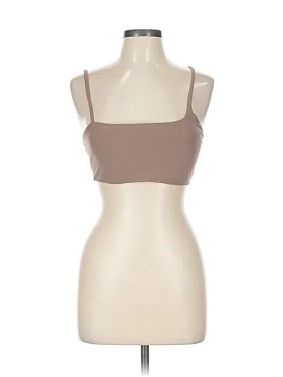 Pre-owned Lululemon Athletica Tube Top Brown One Shoulder Neckline Tops