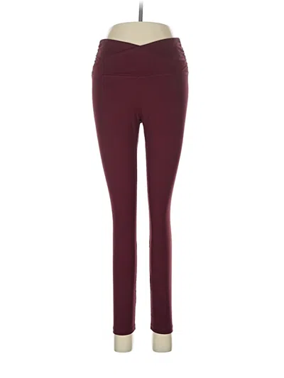 Pre-owned Ododos Active Pants In Burgundy