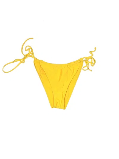 Pre-owned Abercrombie & Fitch Swimsuit Bottoms In Yellow