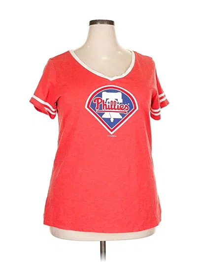 Pre-owned Genuine Merchandise By Team Athletics Short Sleeve T-shirt In Red