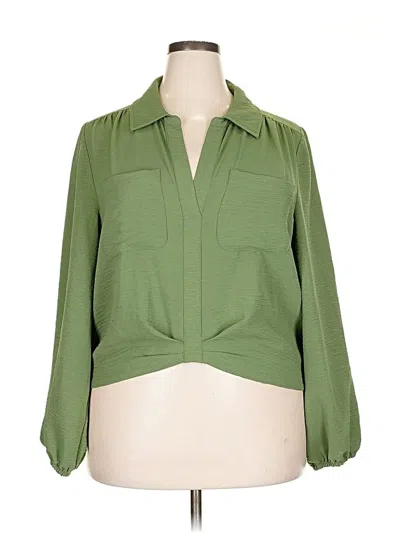 Pre-owned Sofia Jeans By Sofia Vergara 3/4 Sleeve Blouse In Green