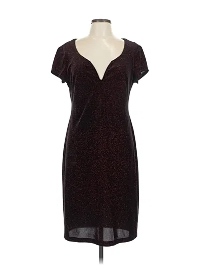 Pre-owned Connected Apparel Cocktail Dress In Burgundy